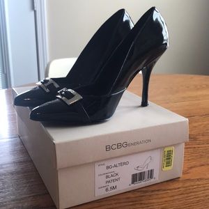 BCBGeneration Black Patent Heels